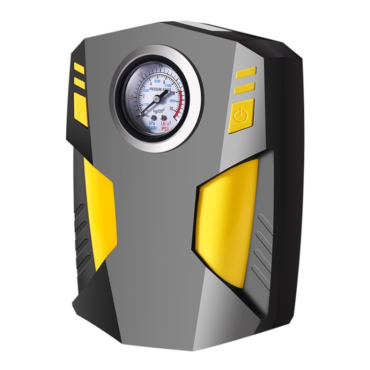 Car 12V Portable Inflatable Cylinder Pedal Pointer Air Pump with Light & Tool Box, Pointer with Tool Box