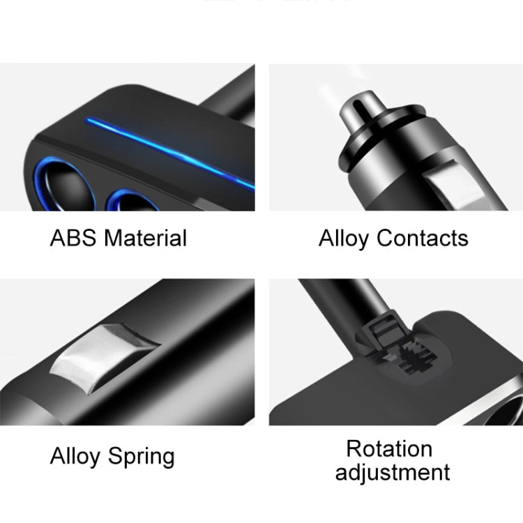 SHUNWEI SD-1918 80W 3.1A Car 2 in 1 Dual USB Charger, SD-1918, SD-1918 (Black)