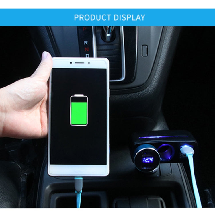 SHUNWEI SD-1918 80W 3.1A Car 2 in 1 Dual USB Charger, SD-1918, SD-1918 (Black)
