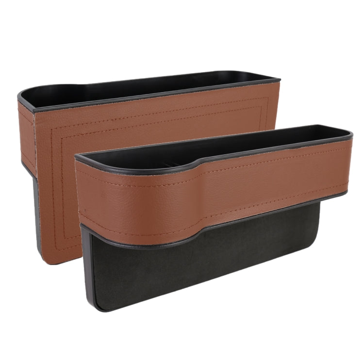 2 PCS Car Multi-functional Principal And Deputy Driver Seat Console Leather Box, Seat Console Leather Box (Beige), Seat Console Leather Box (Red), Seat Console Leather Box (Brown), Seat Console Leather Box (Black)