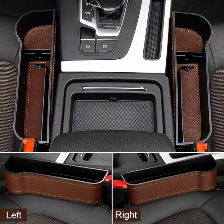 2 PCS Car Multi-functional Principal And Deputy Driver Seat Console Leather Box, Seat Console Leather Box (Beige), Seat Console Leather Box (Red), Seat Console Leather Box (Brown), Seat Console Leather Box (Black)