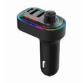 C12 Multifunctional Car Dual USB Charger Bluetooth FM Transmitter with Atmosphere Light, C12