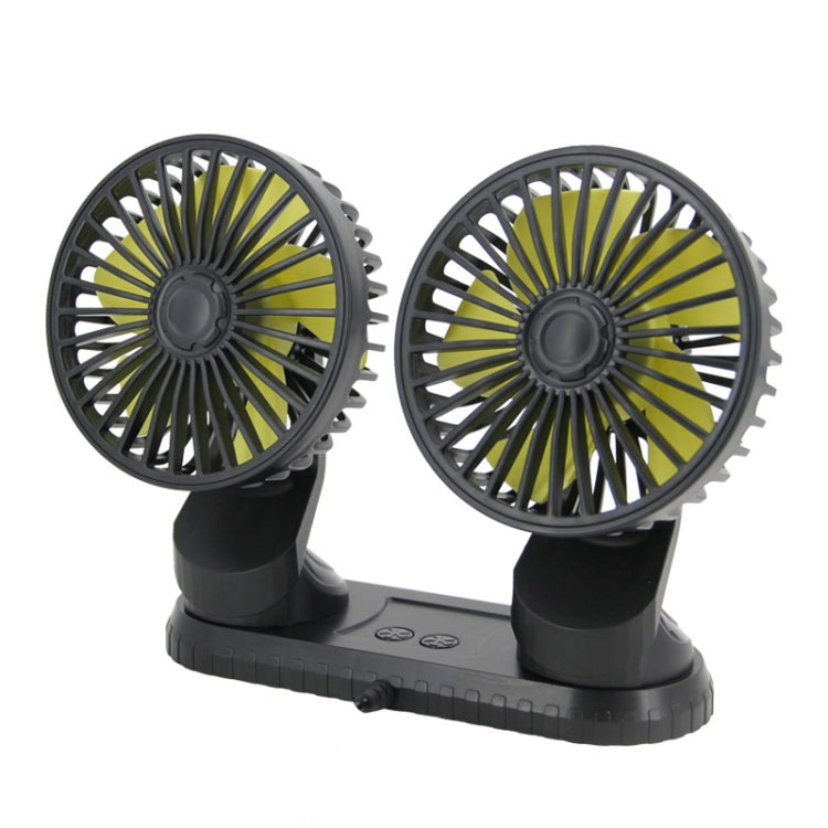 F404 Car Center Console USB Dual-head Electric Cooling Fan with Aromatherapy, F404