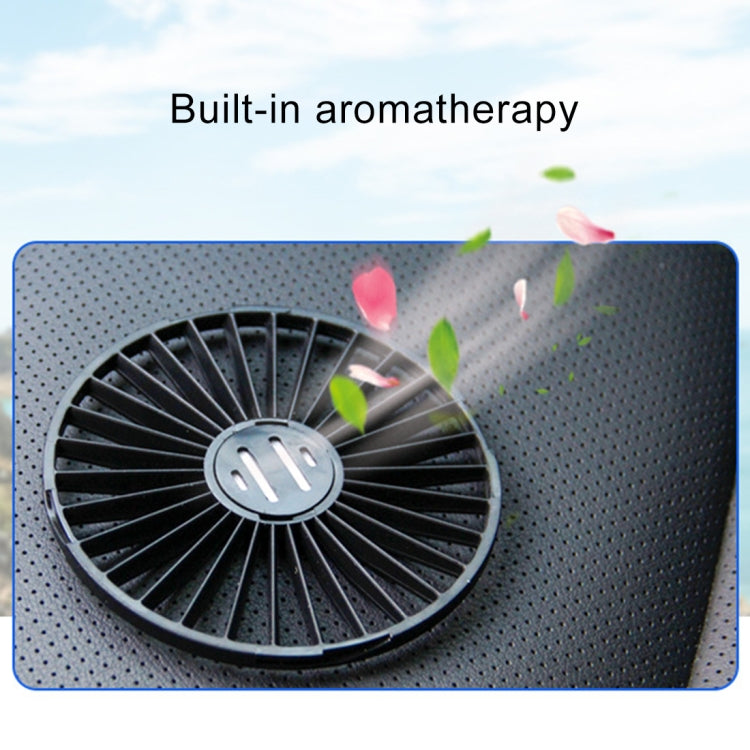 F404 Car Center Console USB Dual-head Electric Cooling Fan with Aromatherapy, F404