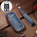 Hallmo Car Cowhide Leather Key Protective Cover Key Case for Audi A6L / A8L / A4 / A7 / A5 A Style, For Audi A6L A Style