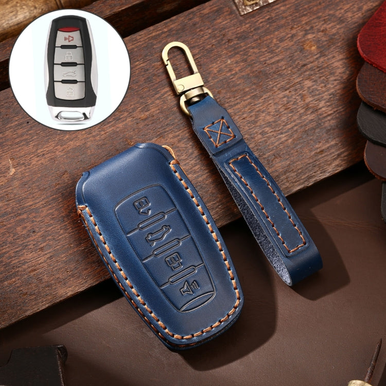 Hallmo Car Cowhide Leather Key Protective Cover Key Case for Haval H6, For Haval H6