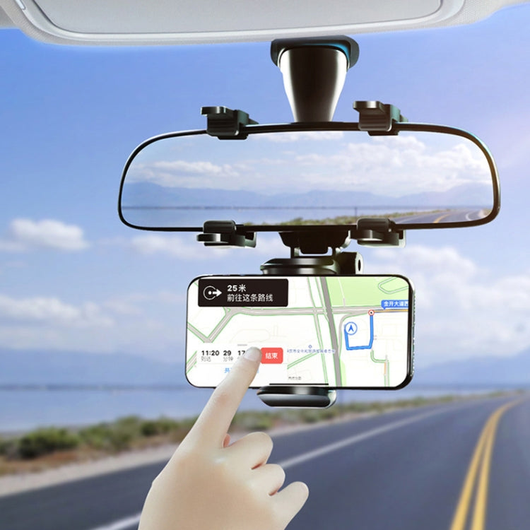 Car Rearview Mirror Mobile Phone Bracket Navigation Recorder Rotating Holder, Car Rearview Mirror Phone Bracket