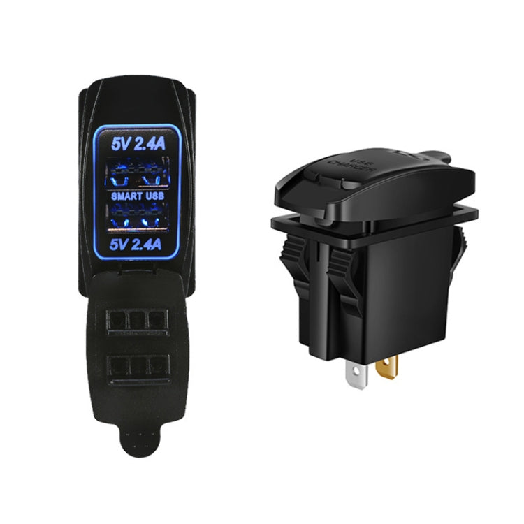Car 4.8A Double-sided Mobile Phone Charger, 4.8A