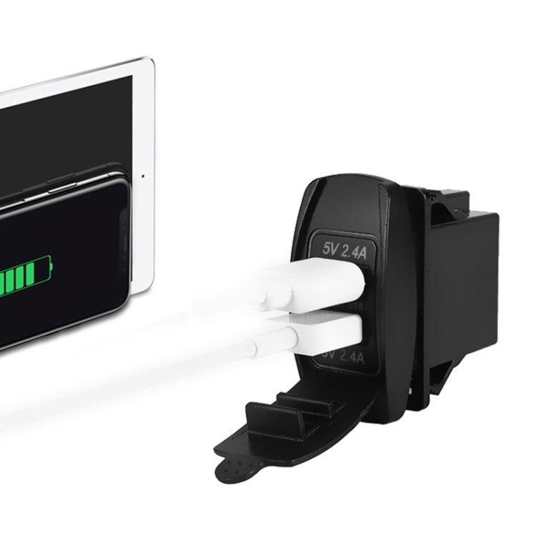Car 4.8A Double-sided Mobile Phone Charger, 4.8A