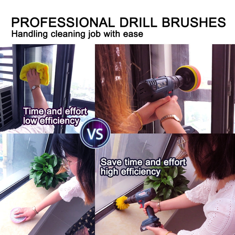 20 in 1 Floor Wall Window Glass Cleaning Descaling Electric Drill Brush Head Set, 20 in 1