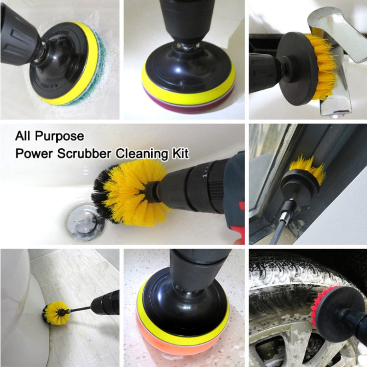 20 in 1 Floor Wall Window Glass Cleaning Descaling Electric Drill Brush Head Set, 20 in 1