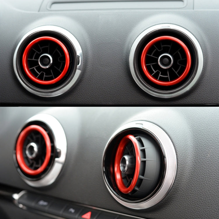 4 PCS / Set Air Conditioning Vent Metal Decorative Ring for Audi A1, For Audi A1