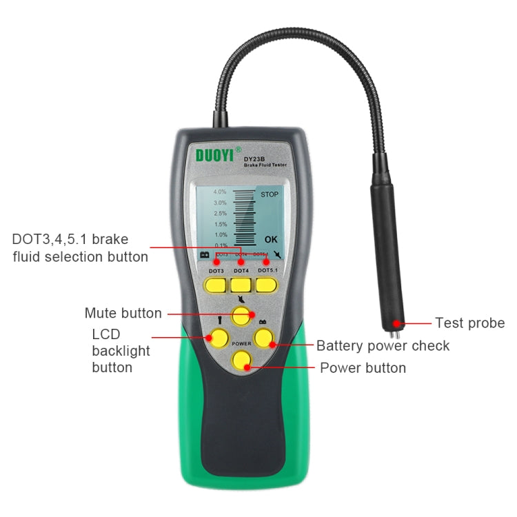 DUOYI DY23B Car Brake Fluid Detection Pen Moisture Tester, DY23B