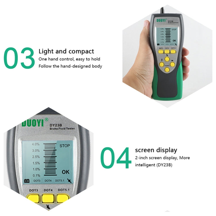 DUOYI DY23B Car Brake Fluid Detection Pen Moisture Tester, DY23B