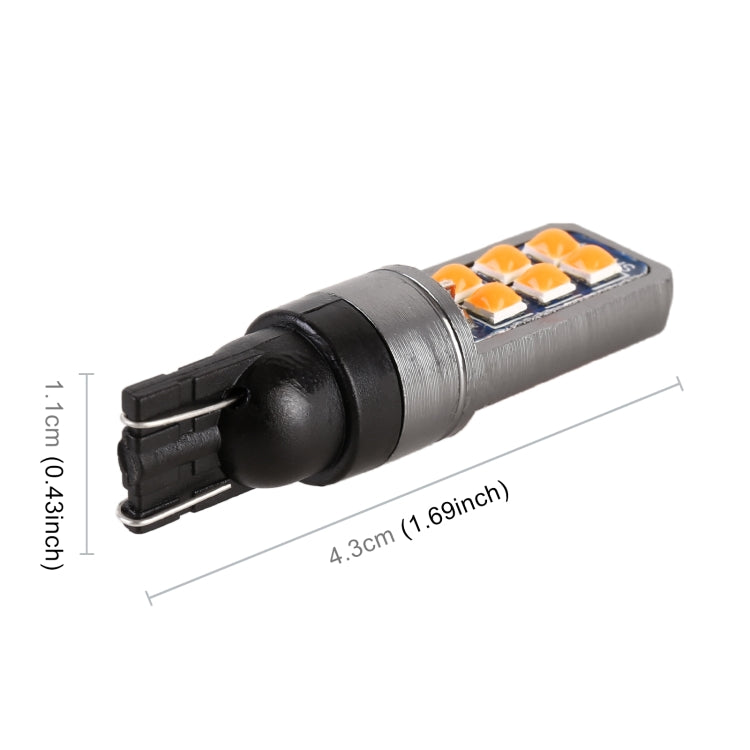 4 PCS T10 DC12V / 4W Car Clearance Light 12LEDs SMD-3030 Lamp Beads, 12LEDs SMD-3030 (White Light), 12LEDs SMD-3030 (Yellow Light), 12LEDs SMD-3030 (Ice Blue Light), 12LEDs SMD-3030 (Blue Light), 12LEDs SMD-3030 (Pink Light), 12LEDs SMD-3030 (Green Lig...