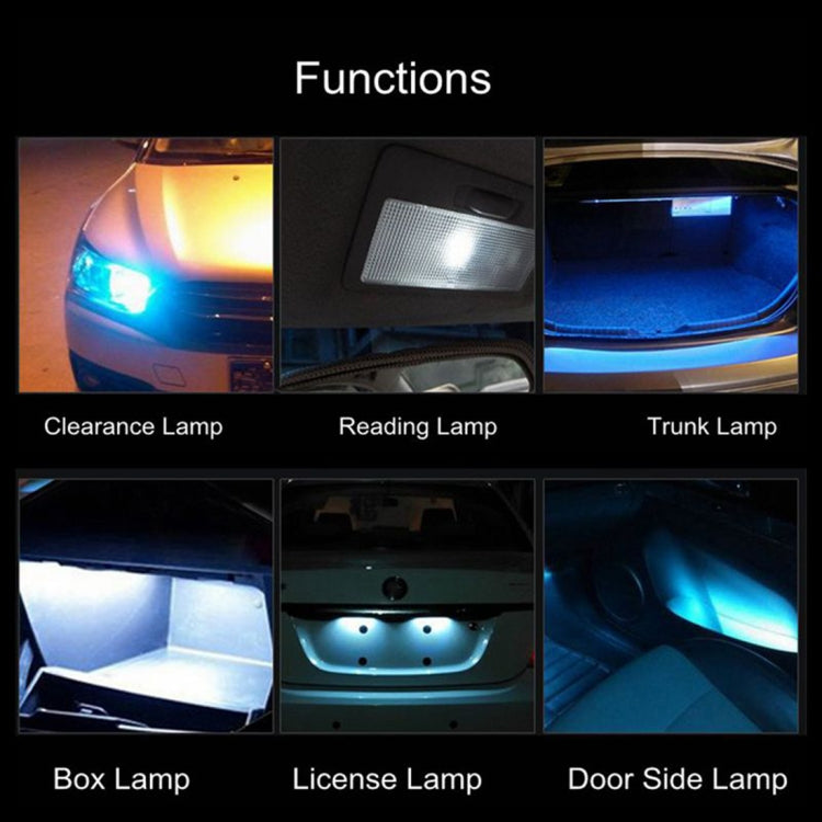 4 PCS T10 DC12V / 4W Car Clearance Light 12LEDs SMD-3030 Lamp Beads, 12LEDs SMD-3030 (White Light), 12LEDs SMD-3030 (Yellow Light), 12LEDs SMD-3030 (Ice Blue Light), 12LEDs SMD-3030 (Blue Light), 12LEDs SMD-3030 (Pink Light), 12LEDs SMD-3030 (Green Lig...