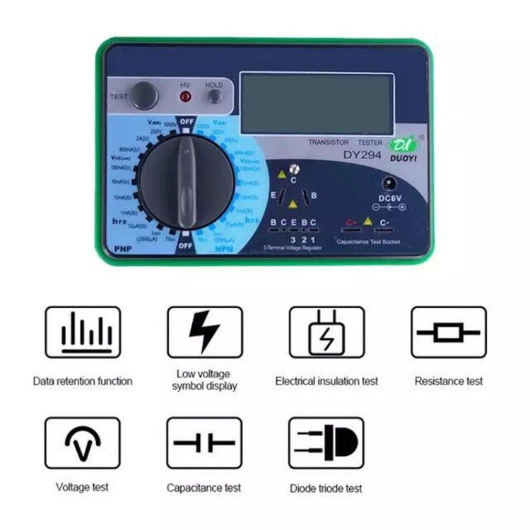 DUOYI DY294 Multifunction Digital Transistor AnalyzerTester, DY294