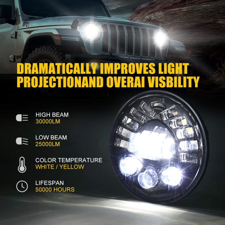 7 inch Car Matrix Gradient LED Headlight Lamps for Jeep Wrangler, 7 inch Matrix