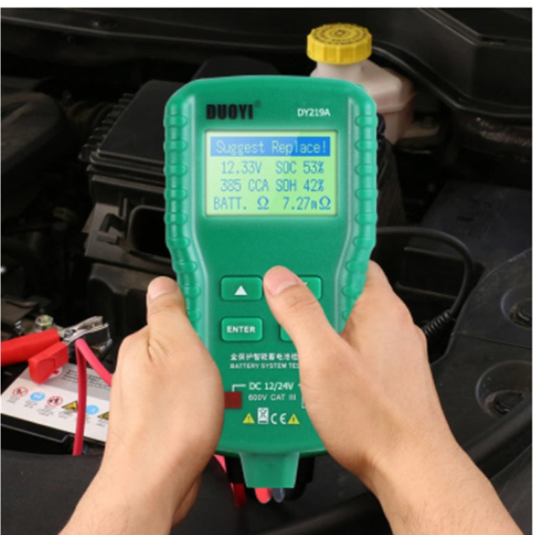 DUOYI DY219A Car 12V / 24V Digital Battery Analyzer Fault Diagnostic Device, DY219A