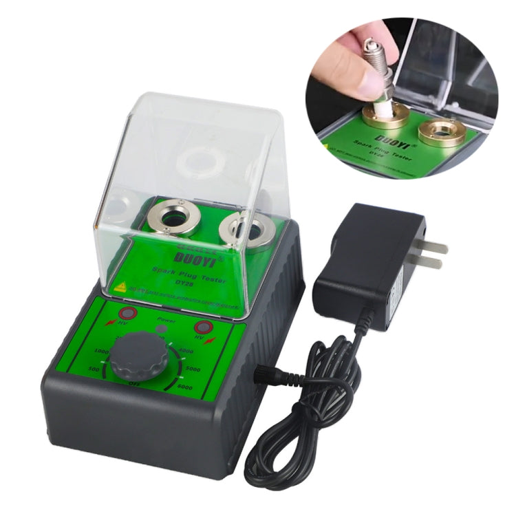 DUOYI DY28 Car Double Hole Spark Plug Tester, US Plug, DUOYI US Plug