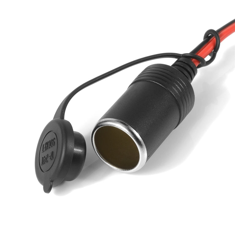 12V Car Charger Cigarette Lighter Extension Cord Female Socket with Quick Disconnect Wire Harness, Female Socket