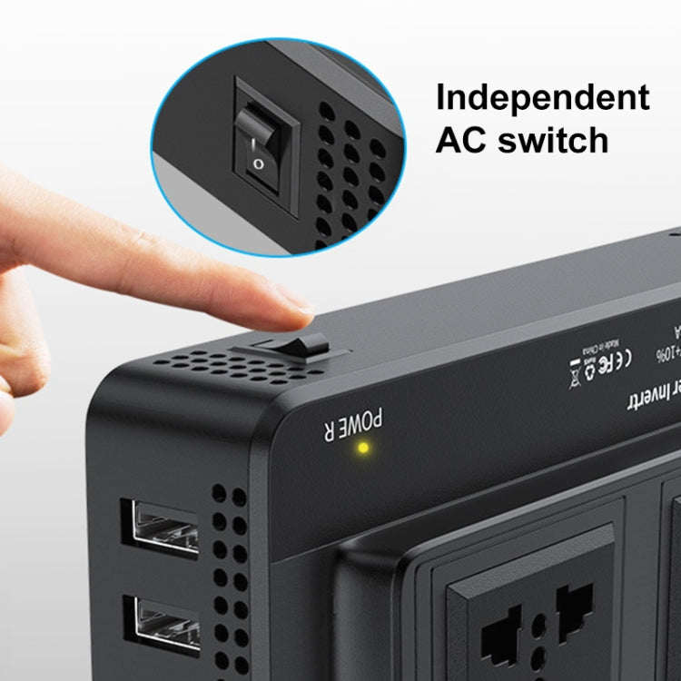 DC12V 200W AC110V Car Smart Multi-functional Digital Display Inverter, US Plug, US Plug