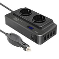 DC12V 200W AC220V Car Smart Multi-functional Digital Display Inverter, EU Plug, EU Plug