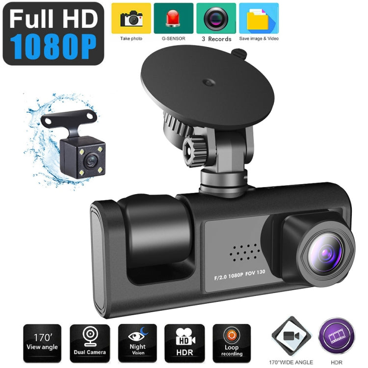 A1 3-lens Video HD  Car Driving Recorder