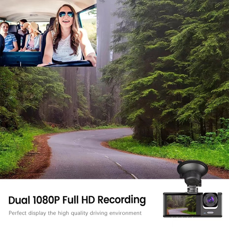 A1 3-lens Video HD  Car Driving Recorder