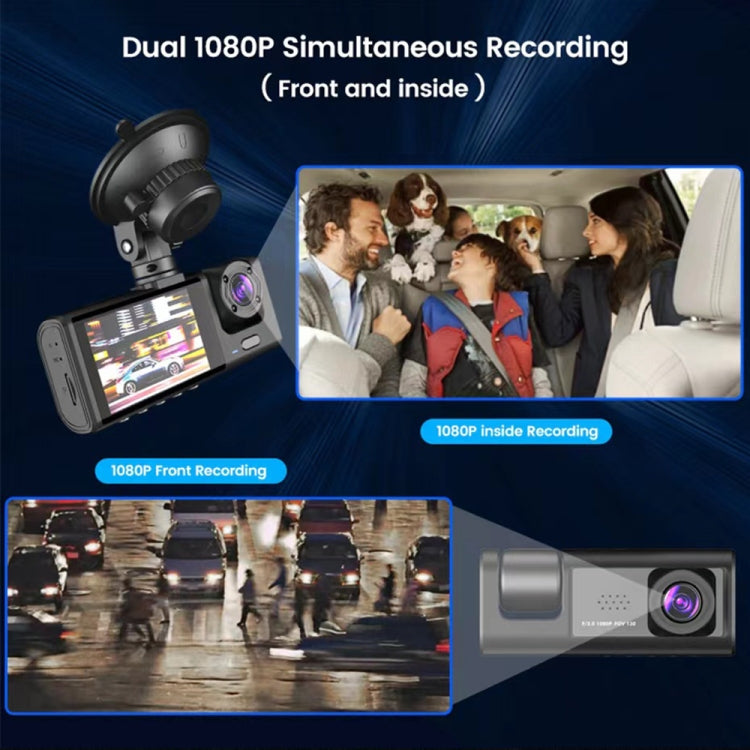 A1 3-lens Video HD  Car Driving Recorder