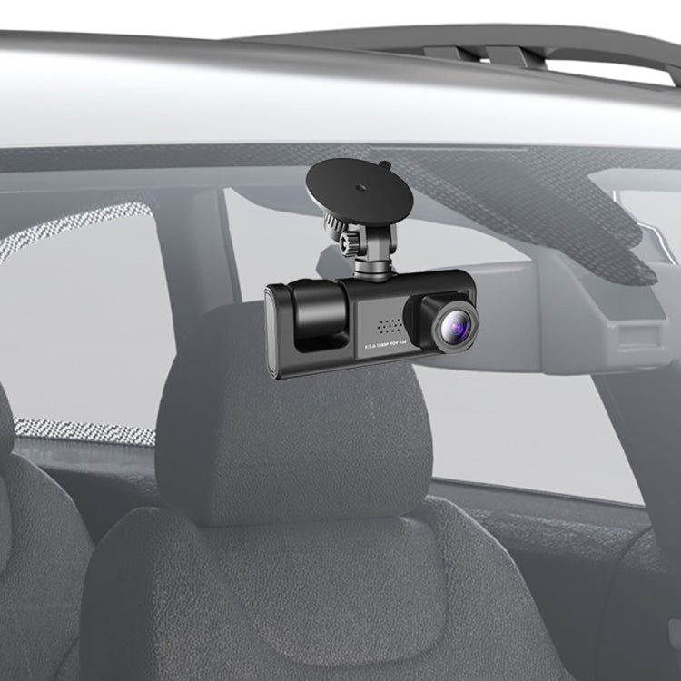 A1 3-lens Video HD Night Vision Car Driving Recorder, with Rear View Camera, A1
