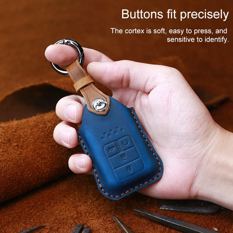 For Honda Car Cowhide Leather Key Protective Cover Key Case, Four Keys Version, For Honda , Four Keys Version, For Honda, Four Keys Version