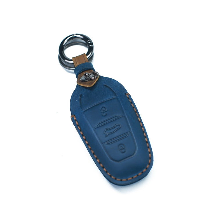 For PEUGEOT Car Cowhide Leather Key Protective Cover Key Case, For PEUGEOT