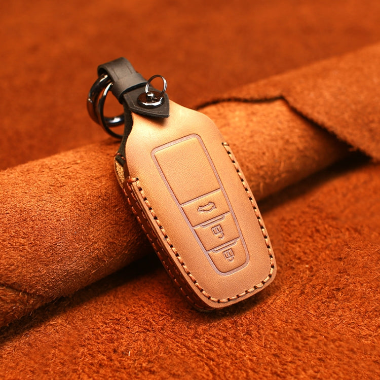For Toyota Car Cowhide Leather Key Protective Cover Key Case, Three Keys Version, For Toyota