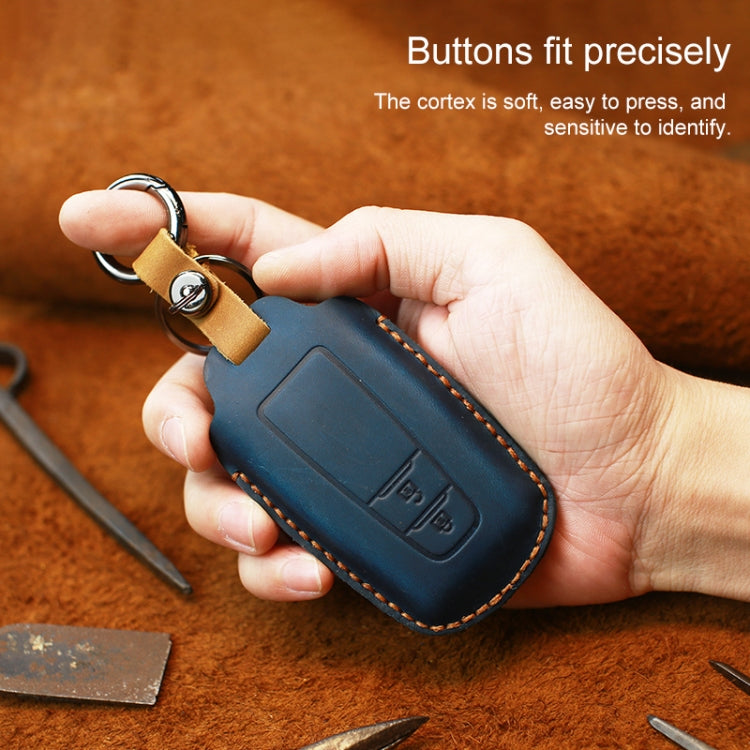For Toyota Car Cowhide Leather Key Protective Cover Key Case, Three Keys Version, For Toyota