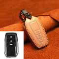 For Toyota Car Cowhide Leather Key Protective Cover Key Case, Three Keys Version, For Toyota