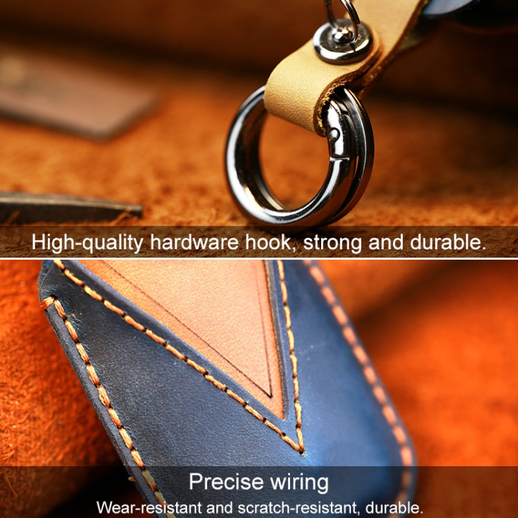 For Nissan Car Cowhide Leather Key Protective Cover Key Case, Three Keys Tailgate Version, For Nissan, Three Keys Tailgate Version