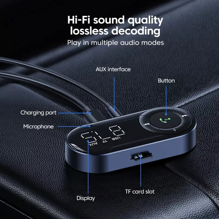 Car Bluetooth 5.2 Audio Receiver Support Wireless Calling, 5.2 Audio Receiver