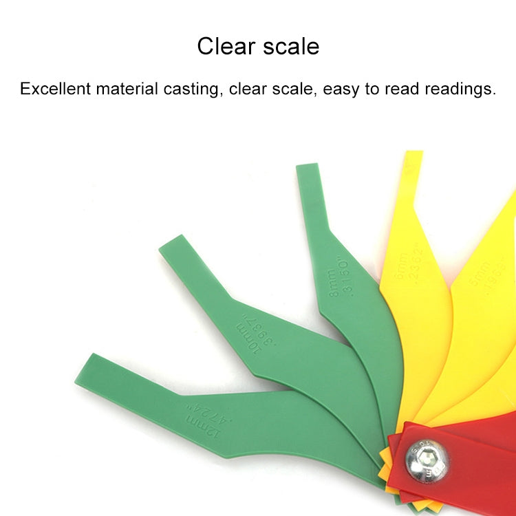 Car Brake Pad Scale Ruler Thickness Measuring Tool, Car Brake Pad Scale Ruler