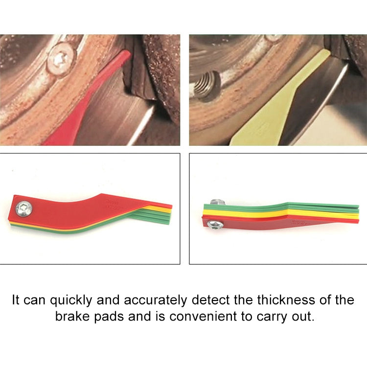 Car Brake Pad Scale Ruler Thickness Measuring Tool, Car Brake Pad Scale Ruler