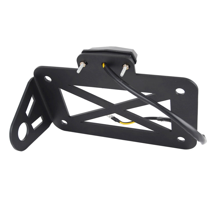 Motorcycle American Cruise Retro License Plate Holder with Light, License Plate Holder