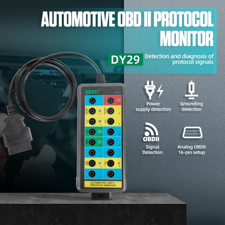 DUOYI DY29 Car OBD2 Diagnostic Protocol Detector Tester, DY29
