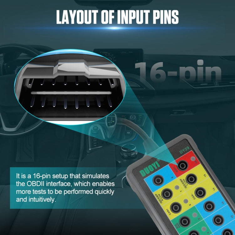 DUOYI DY29 Car OBD2 Diagnostic Protocol Detector Tester, DY29