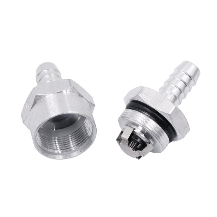 Car 6mm Aluminium Alloy Fuel Petrol One Way Non Return Check Valve, 6mm Silver