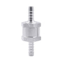 Car 6mm Aluminium Alloy Fuel Petrol One Way Non Return Check Valve, 6mm Silver