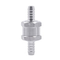 Car 8mm Aluminium Alloy Fuel Petrol One Way Non Return Check Valve, 8mm Silver