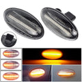 2pcs For Peugeot 1007 Car Dynamic LED Fender Side Light 817300H010, For Peugeot 1007 (Transparent), For Peugeot 1007 (Transparent Black)