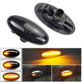 2pcs For Mazda 2 DY 2003-2007 Car Dynamic LED Fender Side Light, For Mazda 2 DY 2003-2007 (Transparent Black)