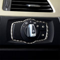 Carbon Fiber Car Headlight Switch Decorative Sticker for BMW E90 / E92 / E93 2005-2012 / 320i / 325i, Thin Version, Headlight Switch