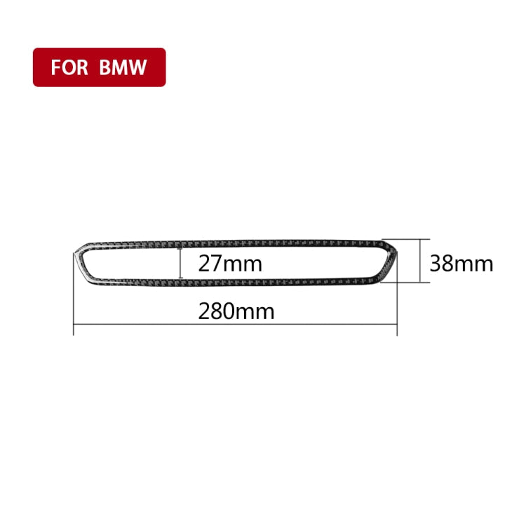 Car Carbon Fiber CD Button Frame Decorative Sticker for BMW 3 Series G20/G28/325Li/330d/335 2019-2020, Left and Right Drive Universal